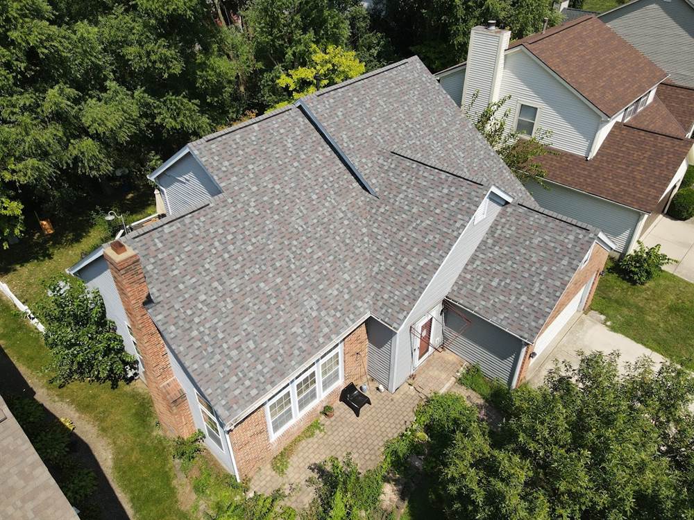 Finished roof replacement on a suburban Central Ohio home